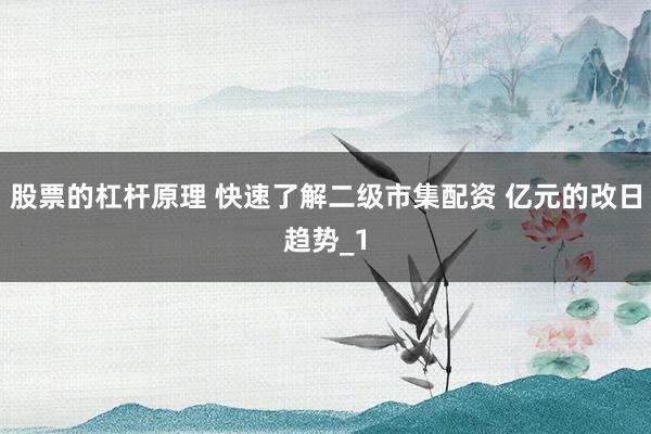 股票的杠杆原理 快速了解二级市集配资 亿元的改日趋势_1