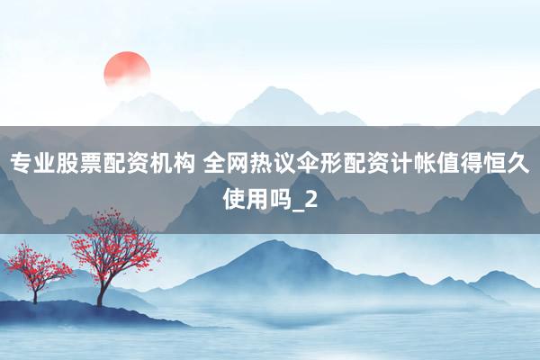 专业股票配资机构 全网热议伞形配资计帐值得恒久使用吗_2